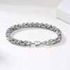 Versatile and Simple Titanium Steel Bracelet with Lobster Clasps and Thick Decorative Jewelry Pieces