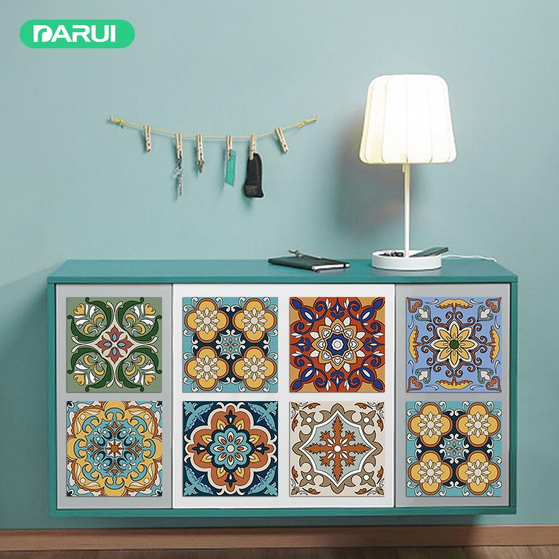 Darui Kitchen Oil-Proof Crystal Flower Tile Sticker Apartment Renovation Sticker Bathroom Tile Sticker Hotel Waterproof Wall Sticker