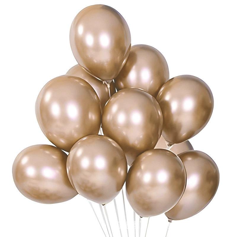 Latex Balloons with Metallic Chrome Finish for Wedding Decorations Birthday Parties Baby Shower Events and Festive Celebrations