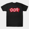 Asian Size Men Black Print T-shirt Oof Gaming Moment No-Cut Print Cotton Tshirt