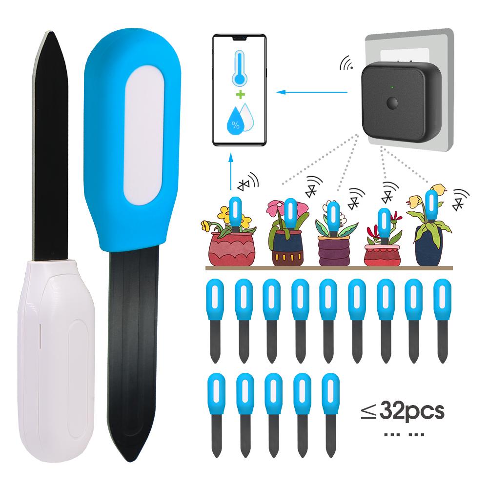 

WiFi Bluetooth-совместимый монитор растений Тестер почвы Smart Track Интеллектуальный датчик влажности и температуры Детектор для iOS Android