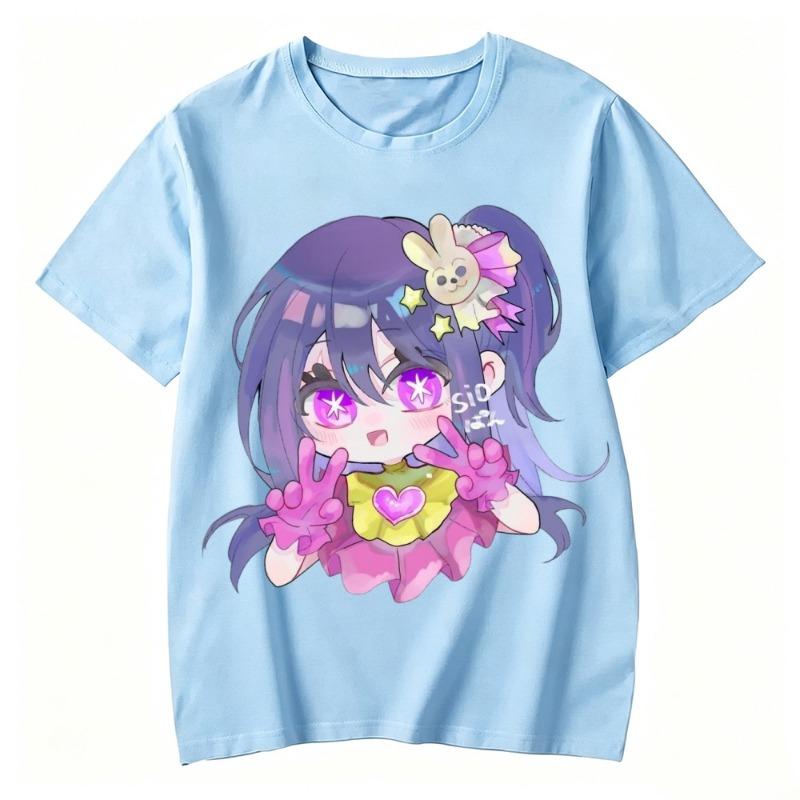 Anime Manga 3d Printing T-shirt Cute Y2k Street Wear Short-sleeved T-shirt Top Clothing