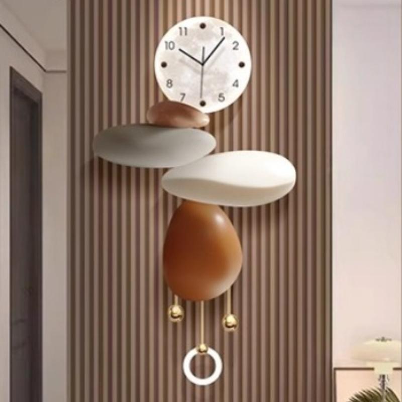 

Modern Art Wall Clock Living Room Creativity Corridor Wall Decor Mute Digital Clock Large Abstract Hanging Painting Wall Watch (as the picture,45X80cm)