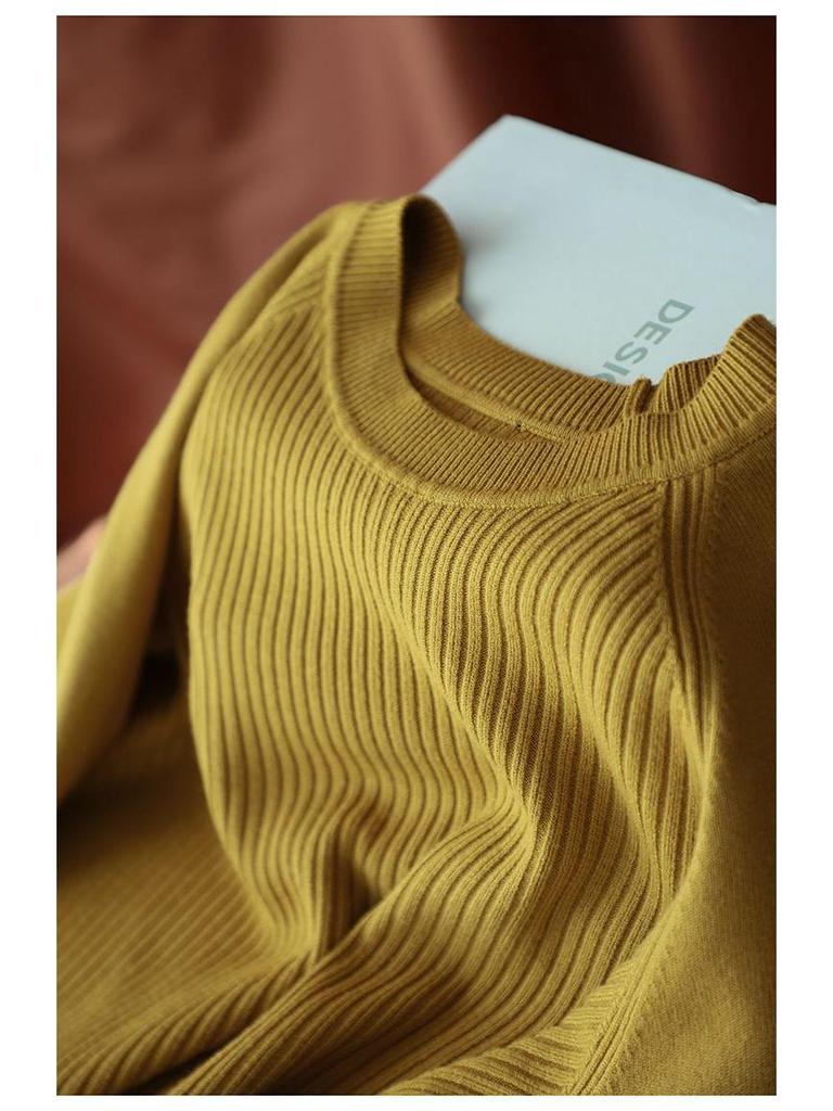 Plus Size Women's Round Neck Loose Knit Sweater - Autumn/Winter