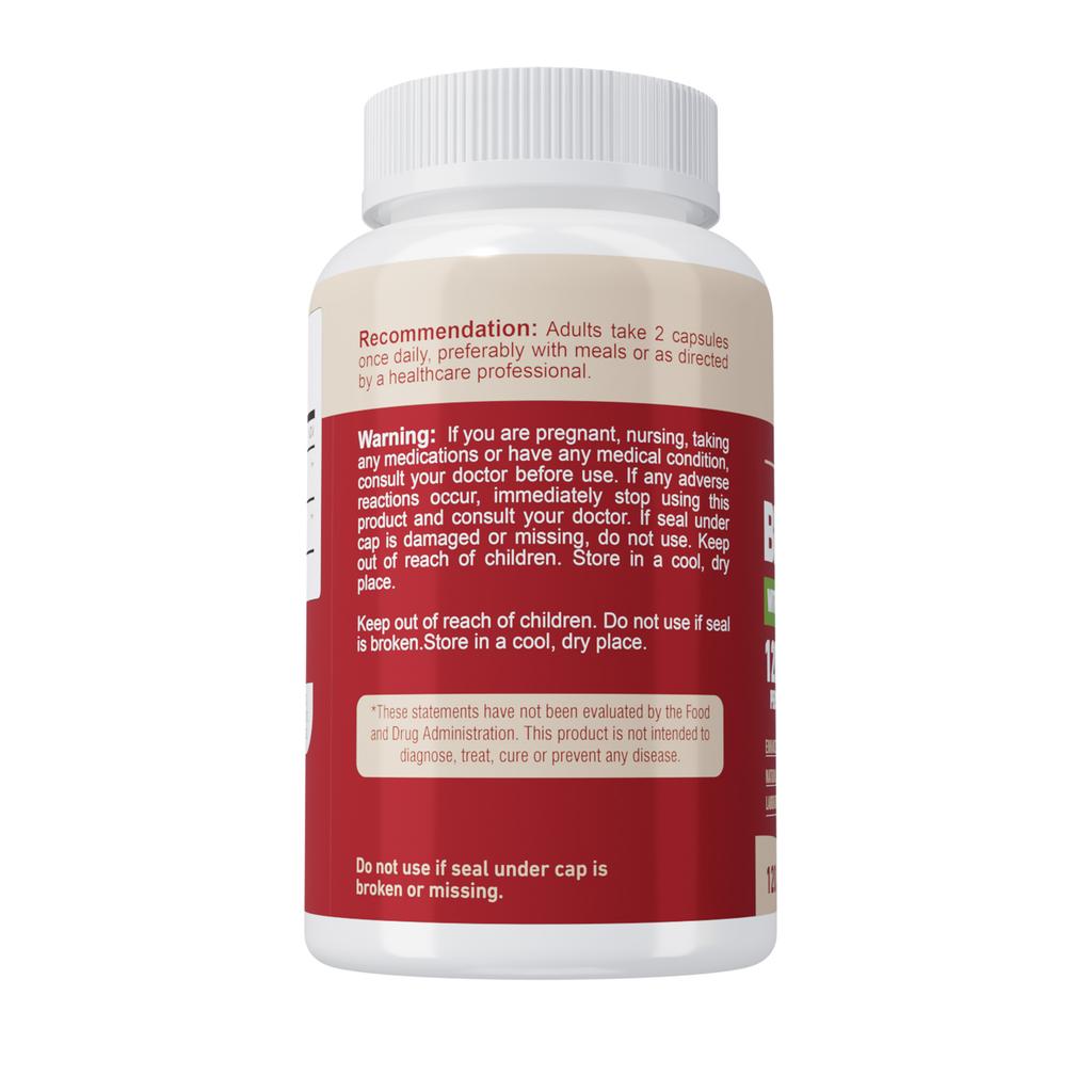 Capsule di Berberina, 1200 mg per porzione, contengono estratto di cannella di Ceylon, facilmente assorbibili, adatte agli adulti.