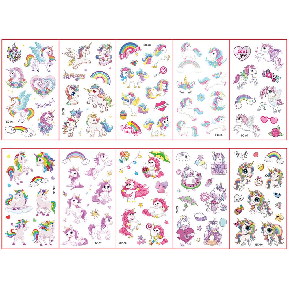 10 Sheets/Set Animal Dinosaur Space Watch Children's Tattoo Stickers Face Arm Body Waterproof Temporary Tattoo for Kids Gift