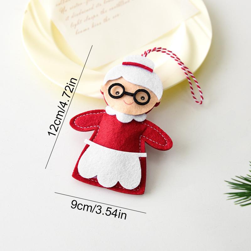 1PC Mini Santa Snowman Decorations Home Felt Holiday Decor Hanging Ornaments Party Multiple Options Available