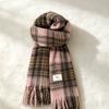 Maillard retro plaid fringed shawl men's and women's atmosphere imitation cashmere scarf autumn and winter versatile warm scarf