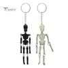 Halloween Party Favors Movable Joints Skeleton Keychain, Glow-in-the-Dark Keyring for Flexible Keychain Halloween, Handbag Backpack Purse Charm