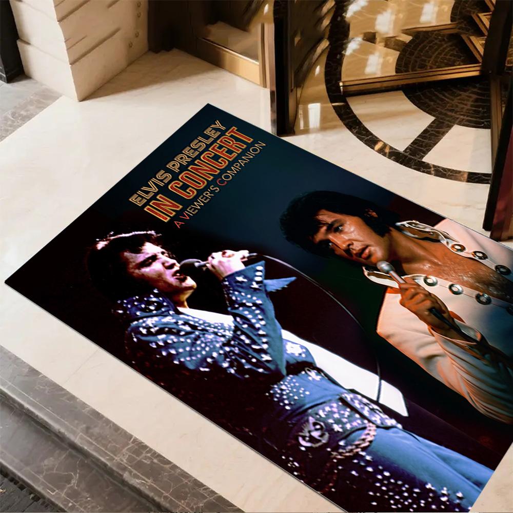 Elvis Presley Live Performance Carpet Suitable for Kitchen Foyer Hallway Dormitory Antislip Carpet Decorate Offices Perfect Gift for Women/Men