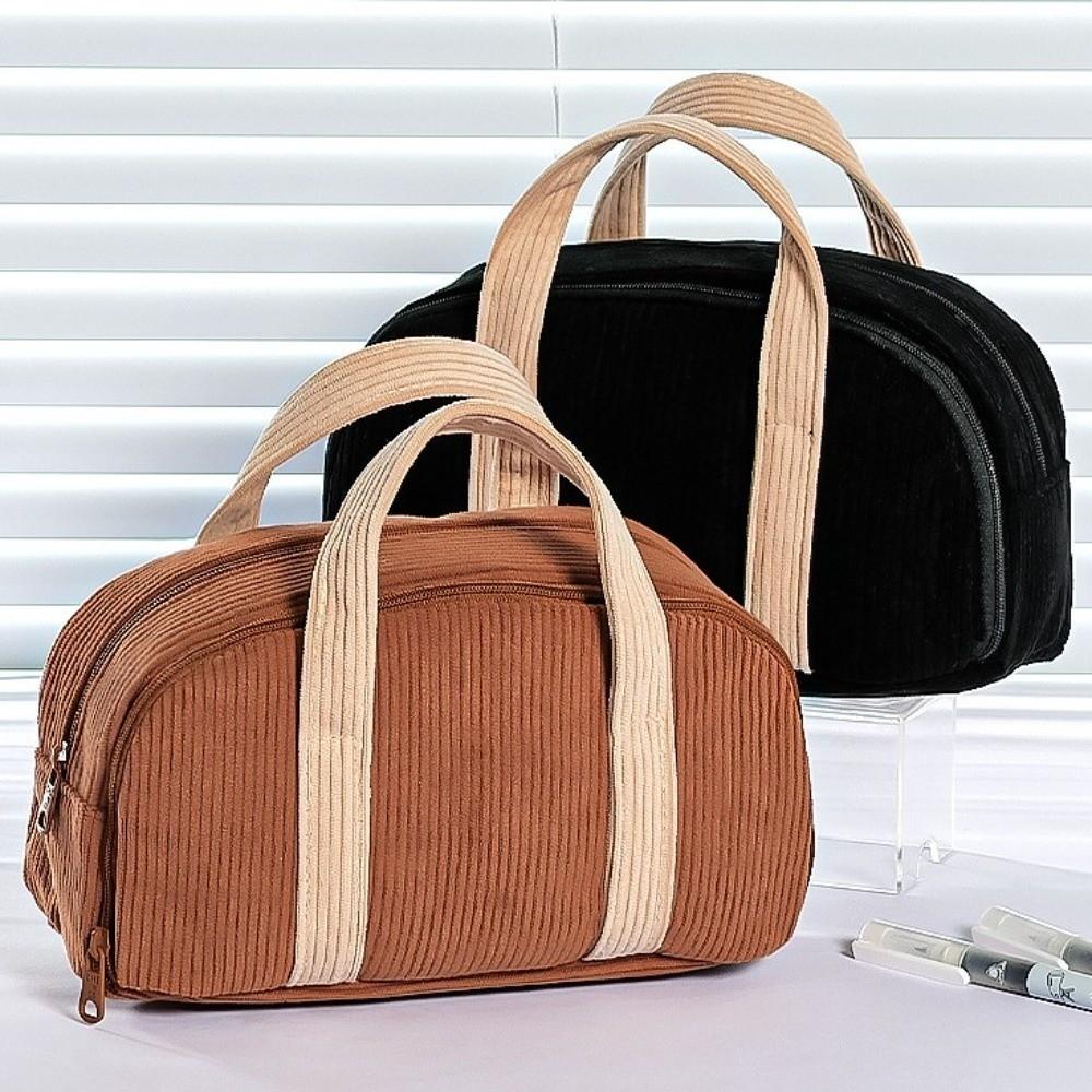 Large Capacity Stationery Bag Thickened Pencils Pouch Creative Colored Velvet Pencil Bag Student