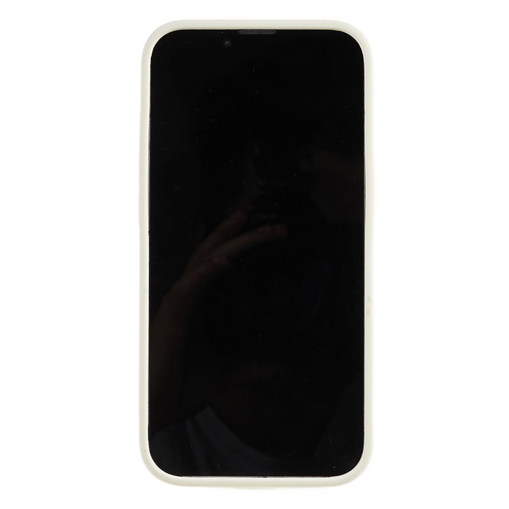 For iPhone 13 6.1 Inch Shockproof Liquid Silicone Phone Case Back Protective Cover with Soft Lining