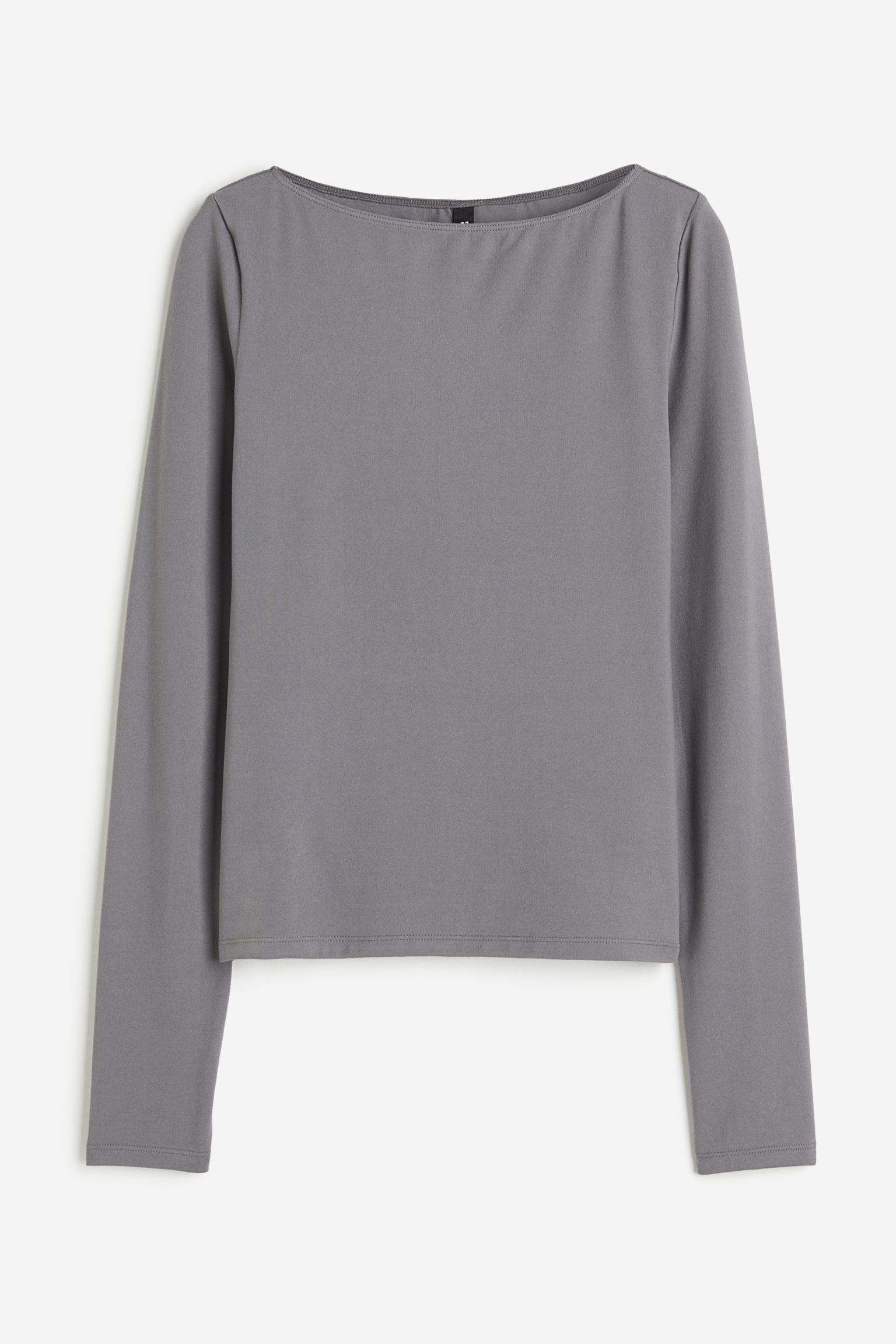 

Трикотажный топ с вырезом лодочкой