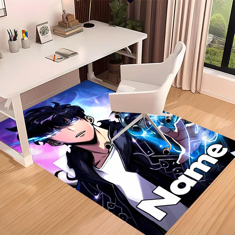 Custom personalization Solo Leveling Print Area Rug - Soft, Washable Non-Slip Indoor Mat,Living Room,Home&Office Decorative Rug