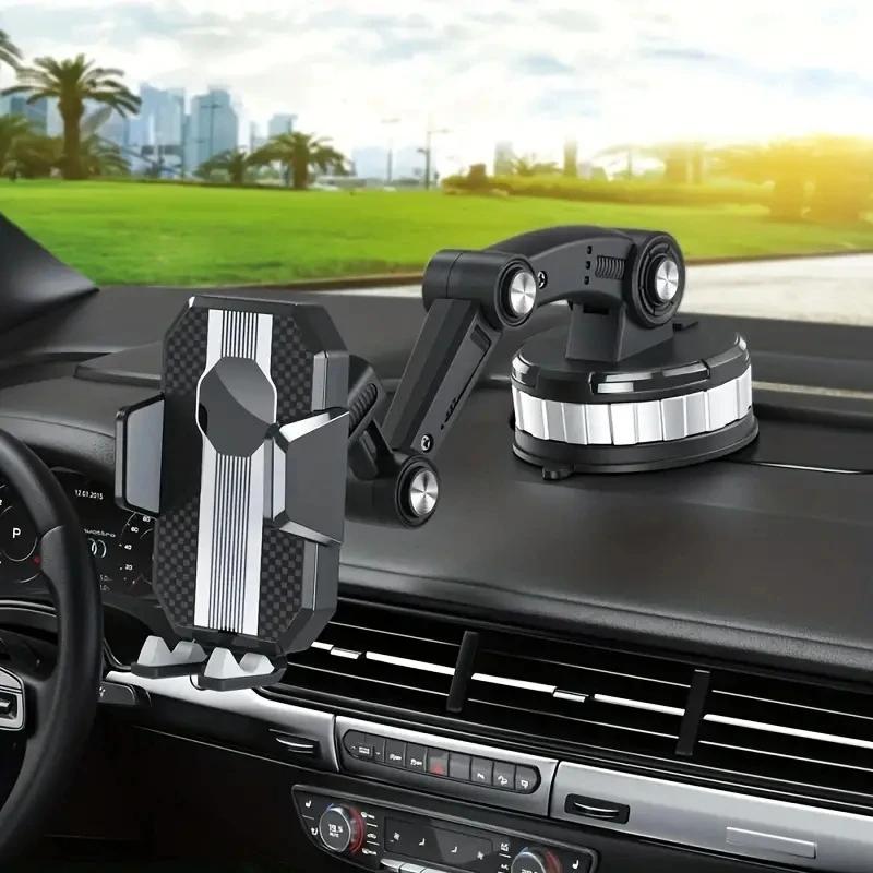 Ultimate Car Phone Mount with Suction Cup - 360° Adjustable for Hands-Free Driving