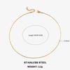 Classic Stainless Steel Round Snake Chain Choker Necklace For Women 0.9mm-2.0mm Gold Silver Color Daily Fashion Female Jewelry