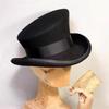 Dámský Pánský Asymetrický Top Vlněný Klobouk Fedora Kouzelník Steampunk Cosplay Punk Party Čepice Retro Módní Klobouk s Mašlí Dropshipping