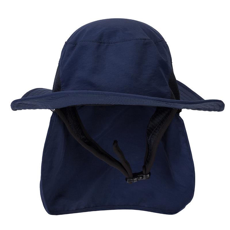 Sun hat men's outdoor riding windproof sun protection removable sun hat bucket hat women's anti-splashing big edge hat