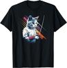 Fencing Game Gamer Fencer Athlete-sport Fencing Cat T-Shirt Harajuku Y2k Individuality Funny Shirt Camisas Streetwear