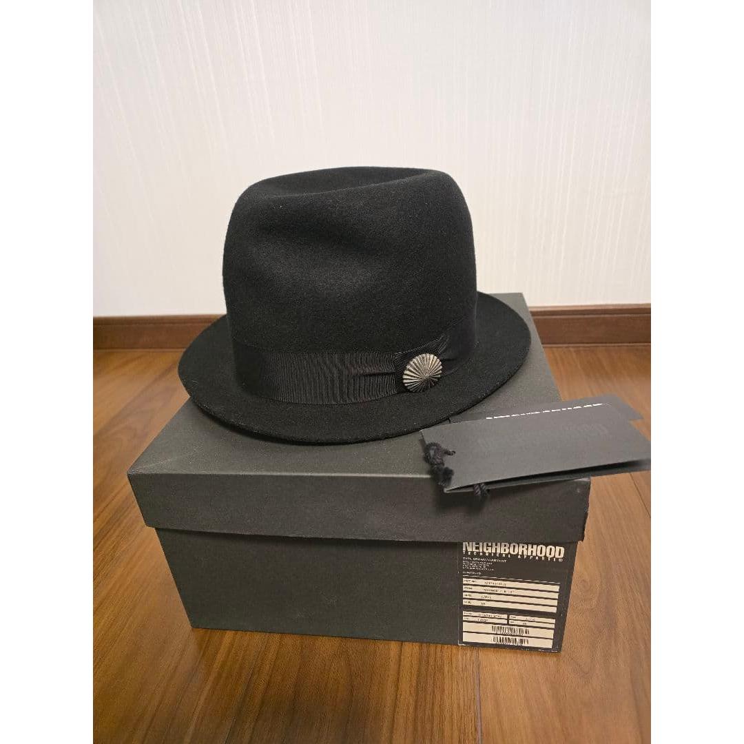Used Good condition NEIGHBORHOOD with concho WOOLHAT black L with box
