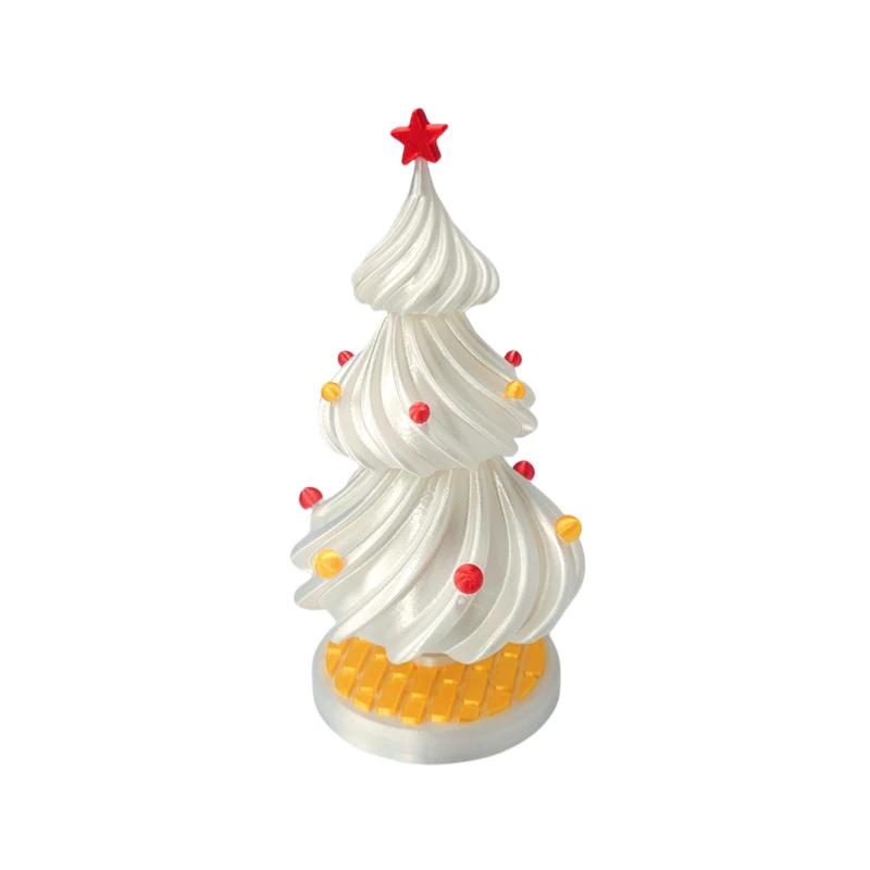 3D Printed Wind Blowing Dancing Christmas Tree Spinning Christmas Tree Ornament Desktop Decor Christmas Gifts