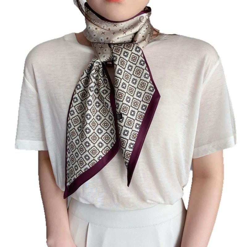 

Pañuelo largo de lunares estilo francés para mujer, accesorio elegante para cinturón o cuello