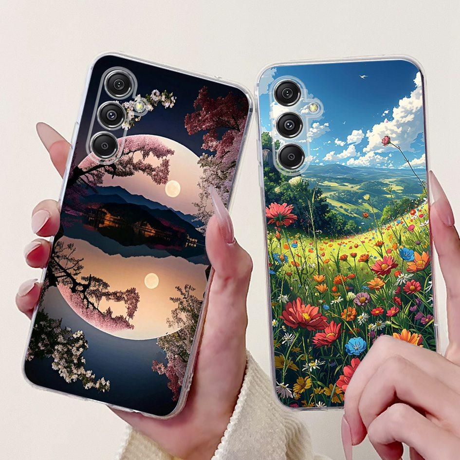 For Samsung Galaxy M34 M54 5G Case Luxury Painted Soft Slim Silicone TPU Back Cover on Samsung M14 SM-M145F M 14 GalaxyM14 Funda