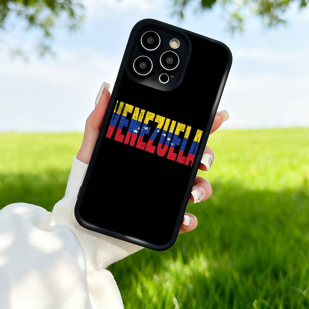 

Flag Of Venezuela Phone Case For IPhone 17 16 15 14 13 12 Pro Max Plus Air Black Full Coverage TPU iPhone 15pro max
