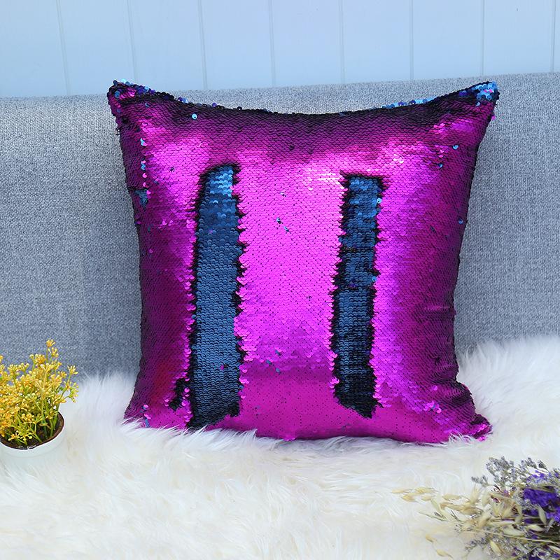 Sequined Pillowcase Contrasting Color Digital Series Cushion Cover Car Sofa Bedside Cushion Cover