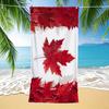 Red Maple Leaf Ultra Soft Fine Fiber Towel, Quick Dry for Swimming Travel Yoga Beach Camping