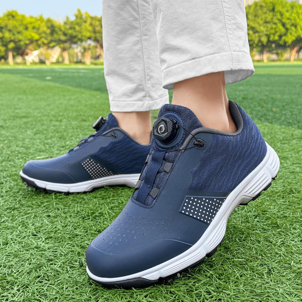 Professional Golf Shoes Men's Extra Large Comfortable, Fashionable, Quick Lace, Anti Slip Nails Golf Shoes Sizes 39-49