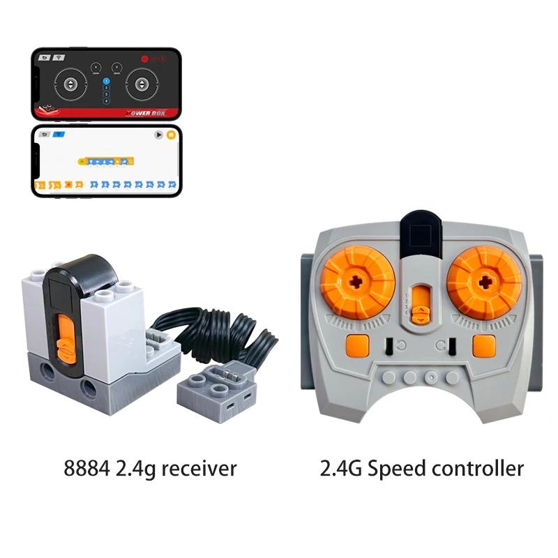 Remote 2.4G Control Receiver Component Programmable Sprayer Motor Telescopic Push Rod Music Box Power Parts Building Block Led