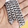 Collier Homme Acier Titane Maillon Cubain - Chaîne Ronde Polie avec Fermoir Acier Inoxydable