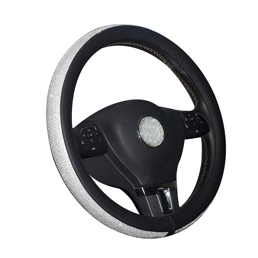 Buy Steering Wheel Cover Leather Steering Wheel Cover Rhinestone Anti