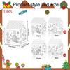 Christmas Paper House DIY Painting Corrugated Board Holiday Houses Set Xmas Party Birthday Decoration Kids Gift Home Supplies