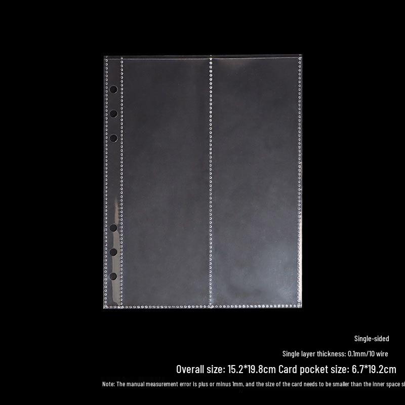Polaroid A5 6-Hole Photo Album Refill Pages, Transparent PP, 76543 Inch, Loose-Leaf