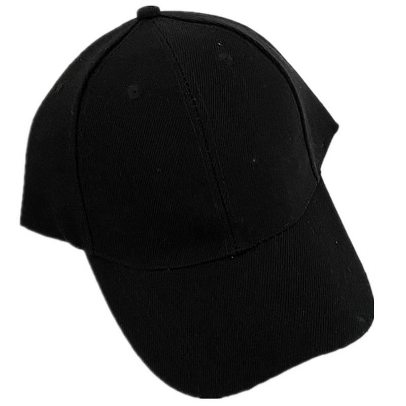 20Solid color baseball cap with Velcro fastener, student sunshade cap, versatile street style for couples