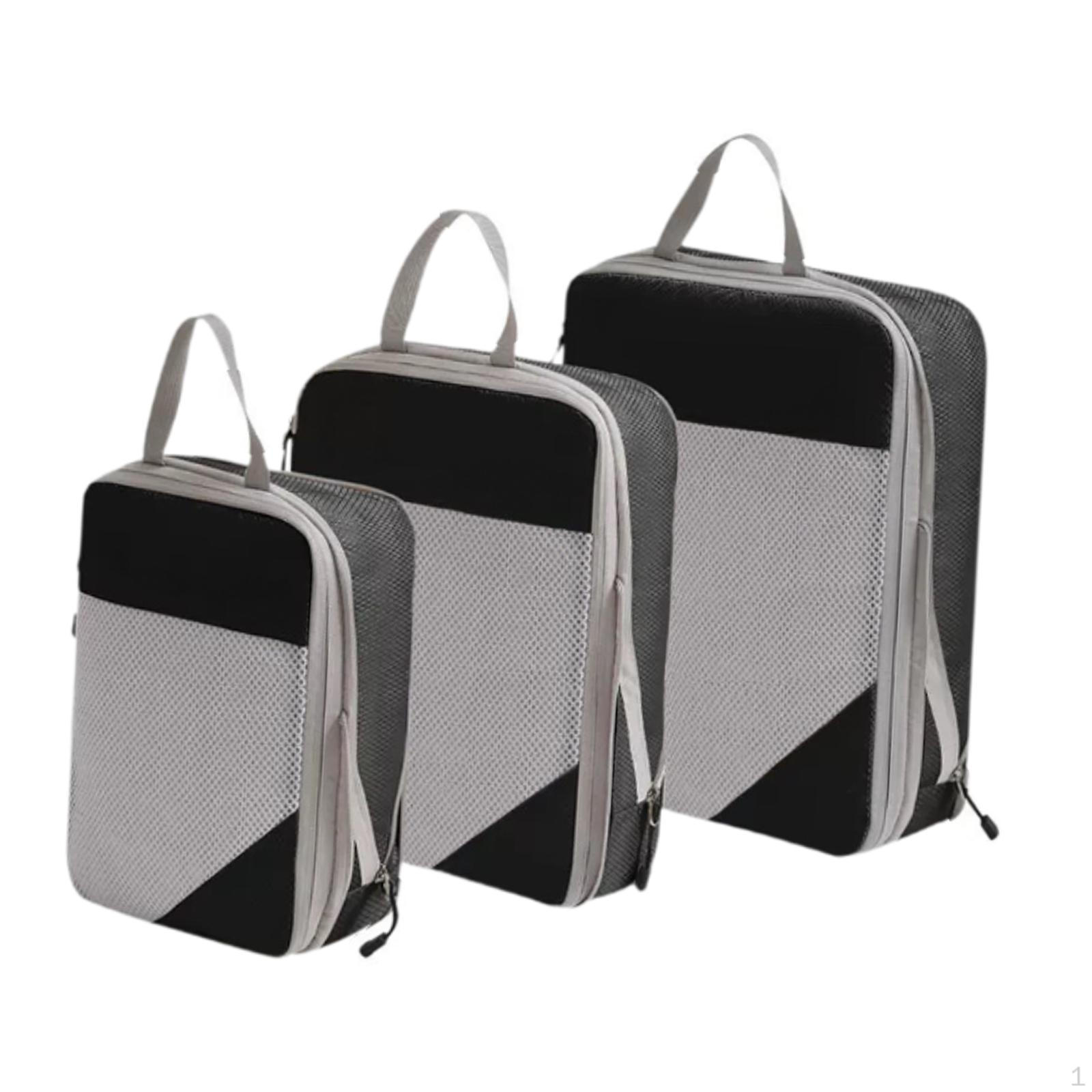 3 шт компрессионных мешков для хранения упаковочные кубики моющиеся дорожные сумки для 1659₽