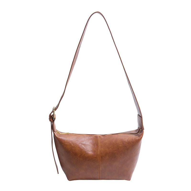 

Минималистичная городская изысканная сумка-пельмень, доступная в классических цветах на каждый случай YellowBrown