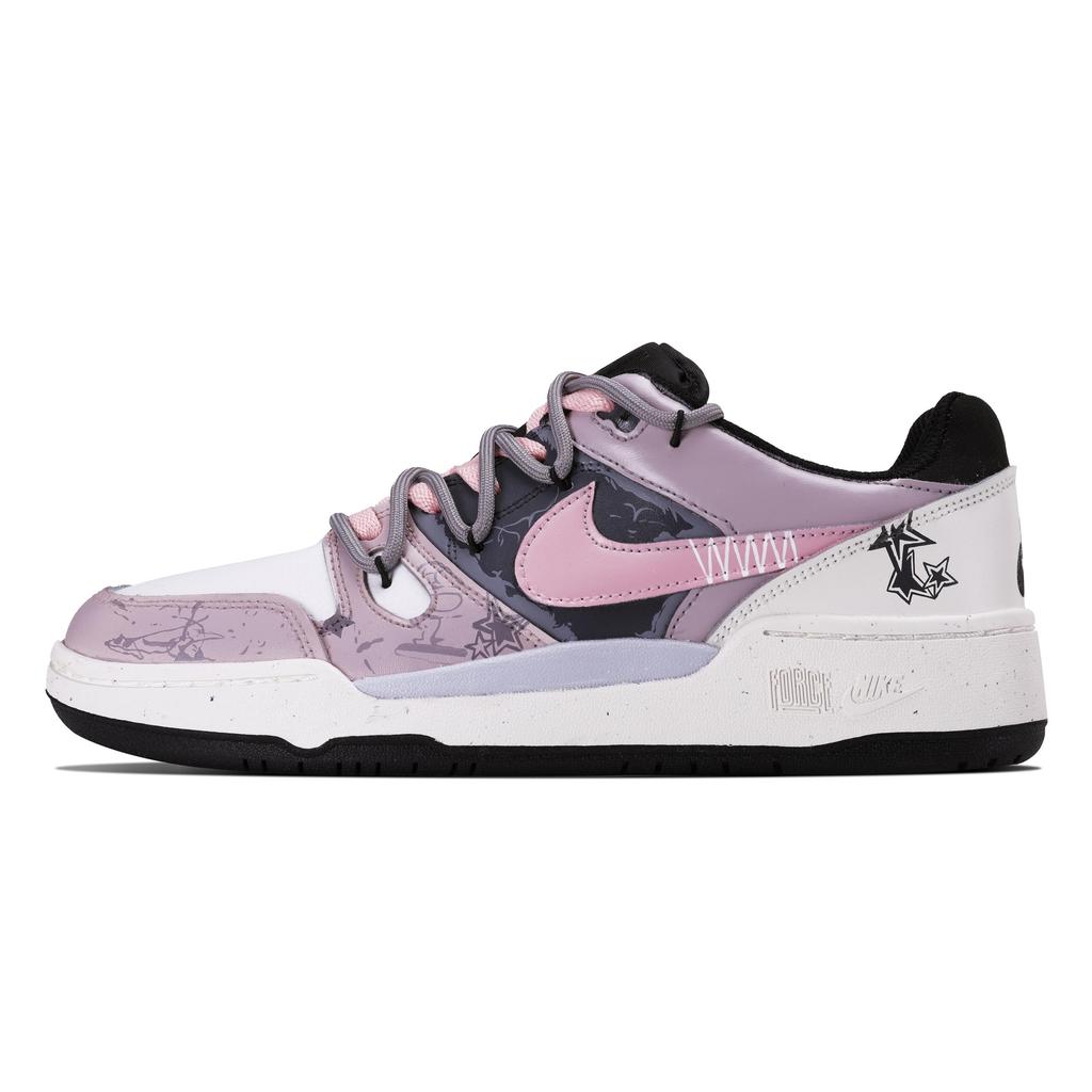 Nike Full Force Leather Abrasion Resistant Low top Skateboard Shoes Unisex Dusty Pink FB1362-101(Team656-)
