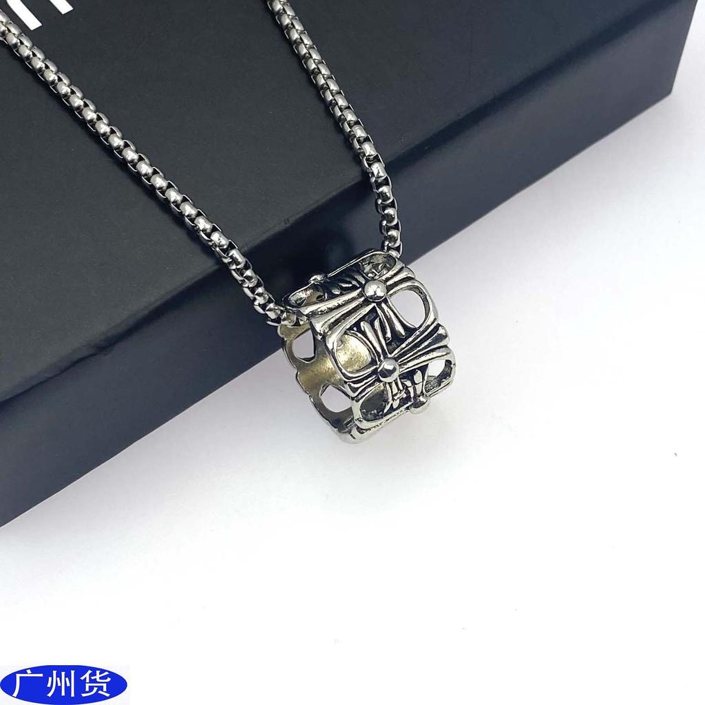 Hollow Meson Pendant Retro Fashion Creative Item Decoration High Sense Hip Hop Titanium Steel Necklace