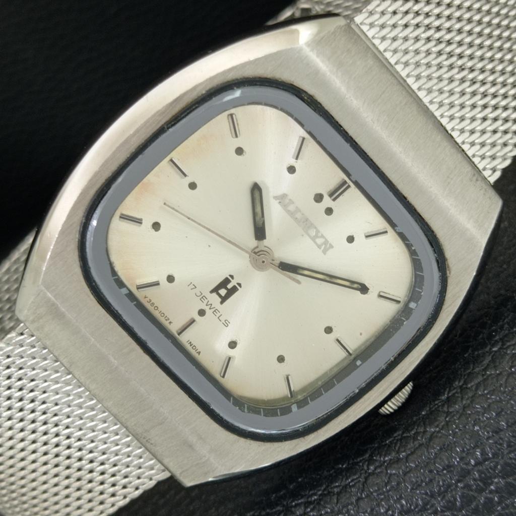 ВИНТАЖНЫЕ МЕХАНИЧЕСКИЕ ЧАСЫ ALLWYN 6300A ИНДИЙСКИЕ МУЖСКИЕ ОРИГИНАЛЬНЫЙ ЦИФЕРБЛАТ a703977-1