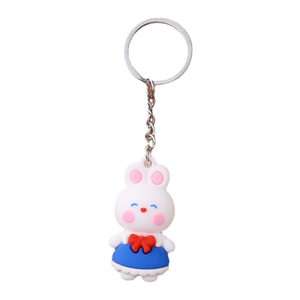 

PVC Keyring Key Accessories Bunny Keychain 4.5x2.3cm Key Buckle Ornaments