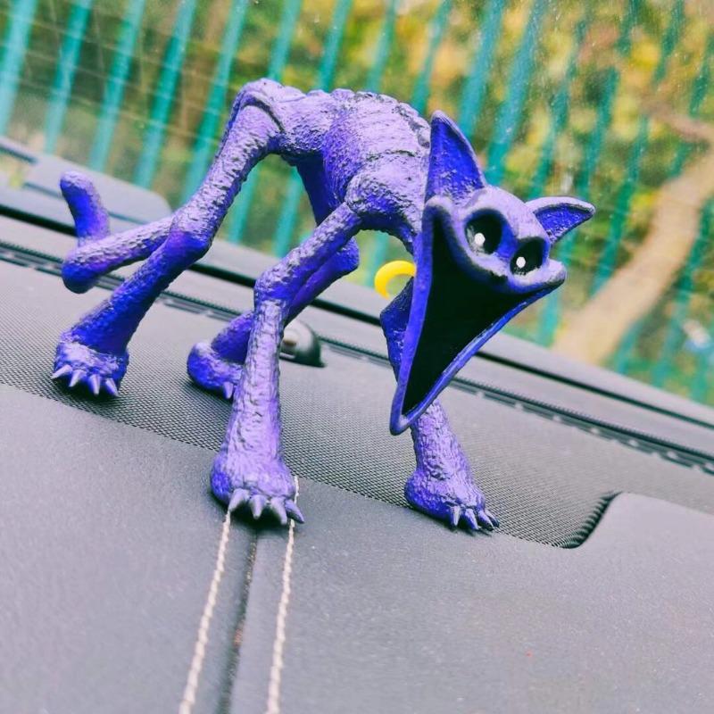 

New Poppy Playtime Chapter 3 CatNap Figure Double Headed Smiling Critters CatNap Model Toy Car Ornament Collectible Horror Game Gift for Fans 7.5cm синій