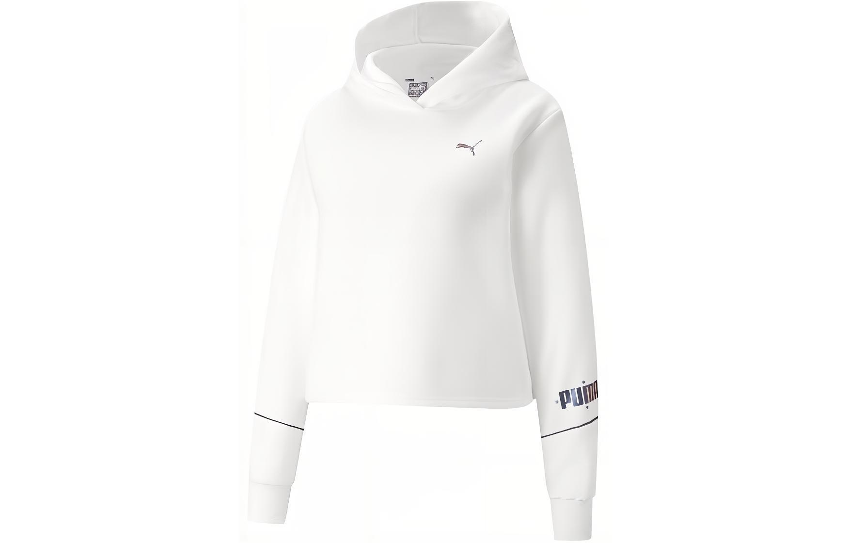 PUMA Sweatshirts Women s White Hooded Moderate Regular 848234-02 L