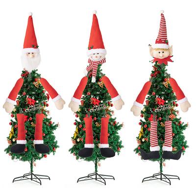 Christmas Large Decoration Xmas Tree Elf Body Doll Decors 2025 New Santa Claus Decorations Pose-able Plush Legs for Tree Decor