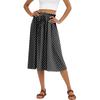 Women's Casual High Waist Drawstring A-line Skirt Printing Skirt