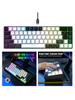 Teclado Mecânico para Jogos V200 68 Teclas 20 Retroiluminação RGB Teclado de Membrana Cabo USB Tipo C para Jogadores e Trabalhadores de Escritório