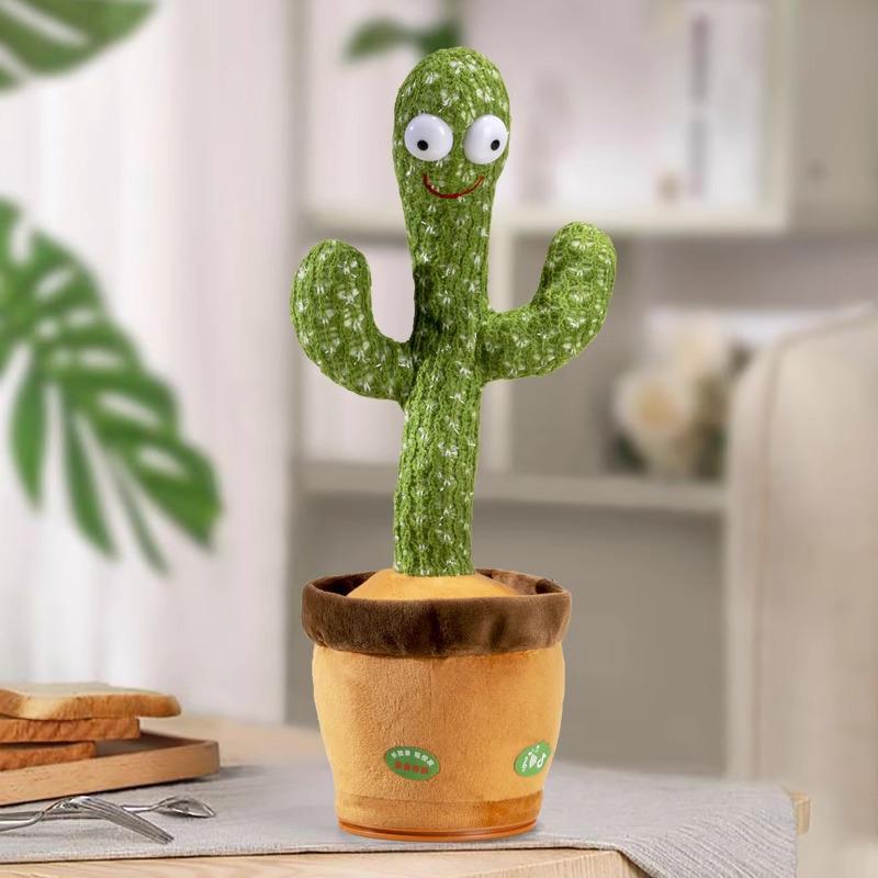Dancing, Singing, and Light-Up Talking Cactus Plush Toy for Kids