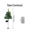 2PC Solar Christmas Tree Lights Outdoor Waterproof Christmas Holiday Atmosphere Decoration Courtyard Garden Ground  Lights